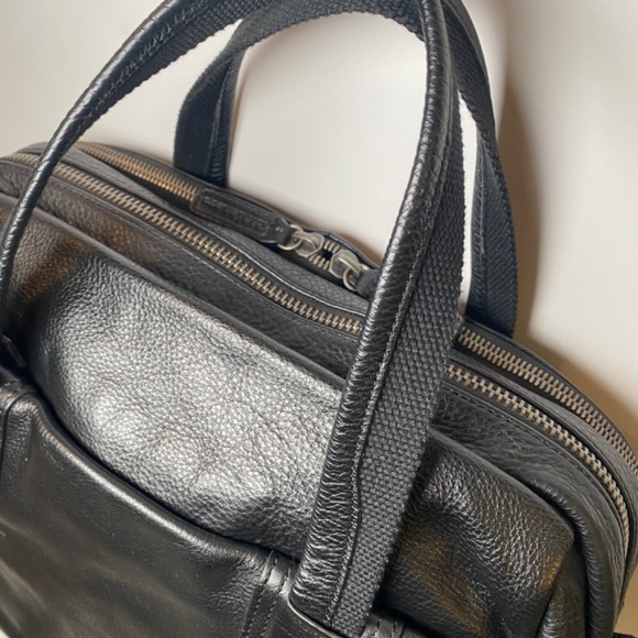 Calvin Klein Black Soft Leather Briefcase - Picture 7 of 13